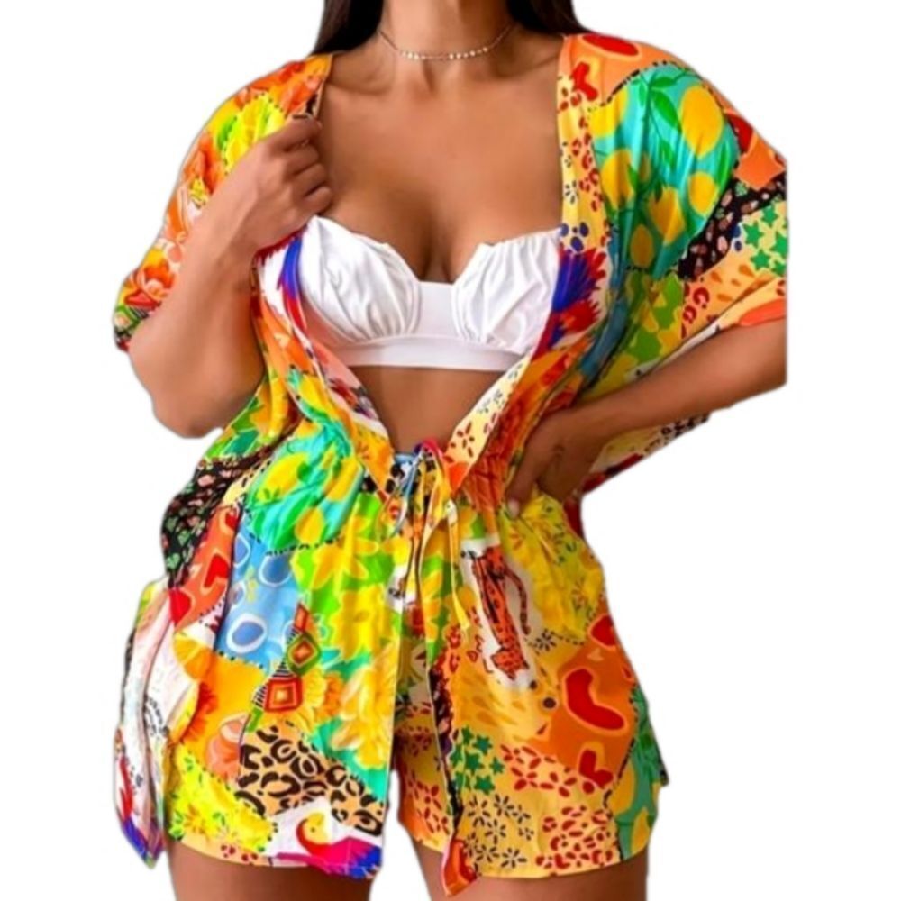 Animal Print two piece short set sz small